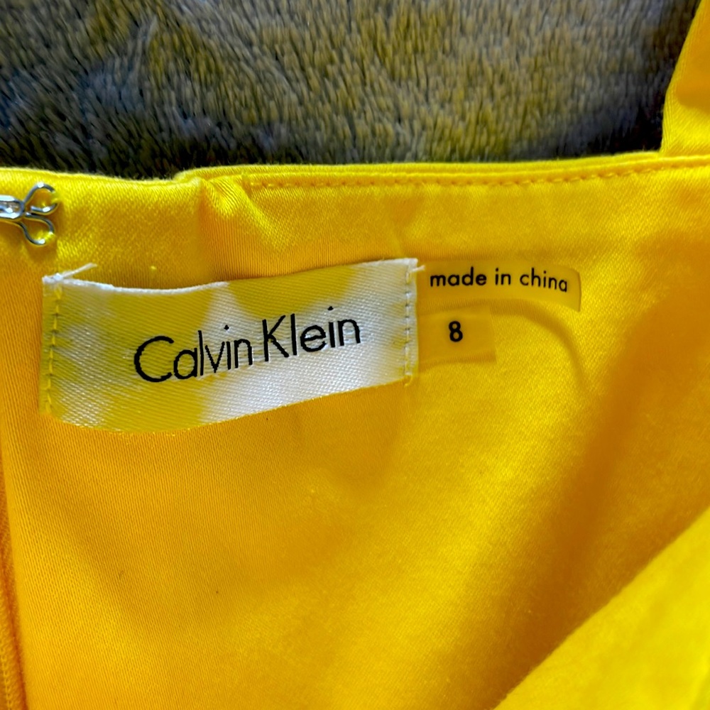 Mustard yellow Calvin Klein dress sz 8